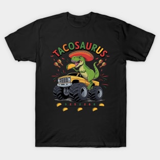 Tacosaurus dinosaur taco T rex Cinco de Mayo Mexican T-Shirt